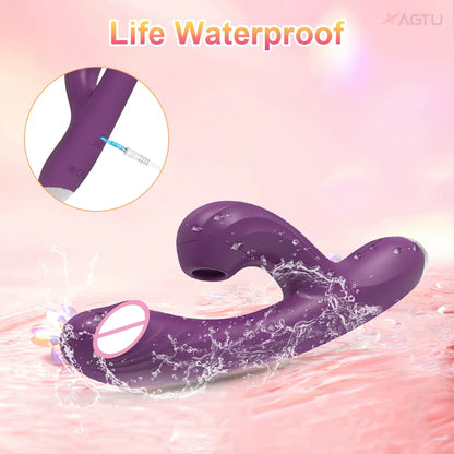 Vibrador con estimulador de clítoris, vibradores con succionador de clitoris, doble motor, punto G potente