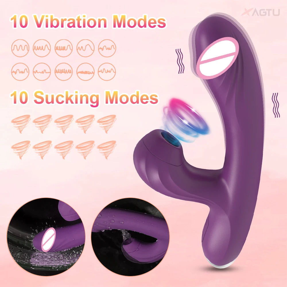 Vibrador con estimulador de clítoris, vibradores con succionador de clitoris, doble motor, punto G potente