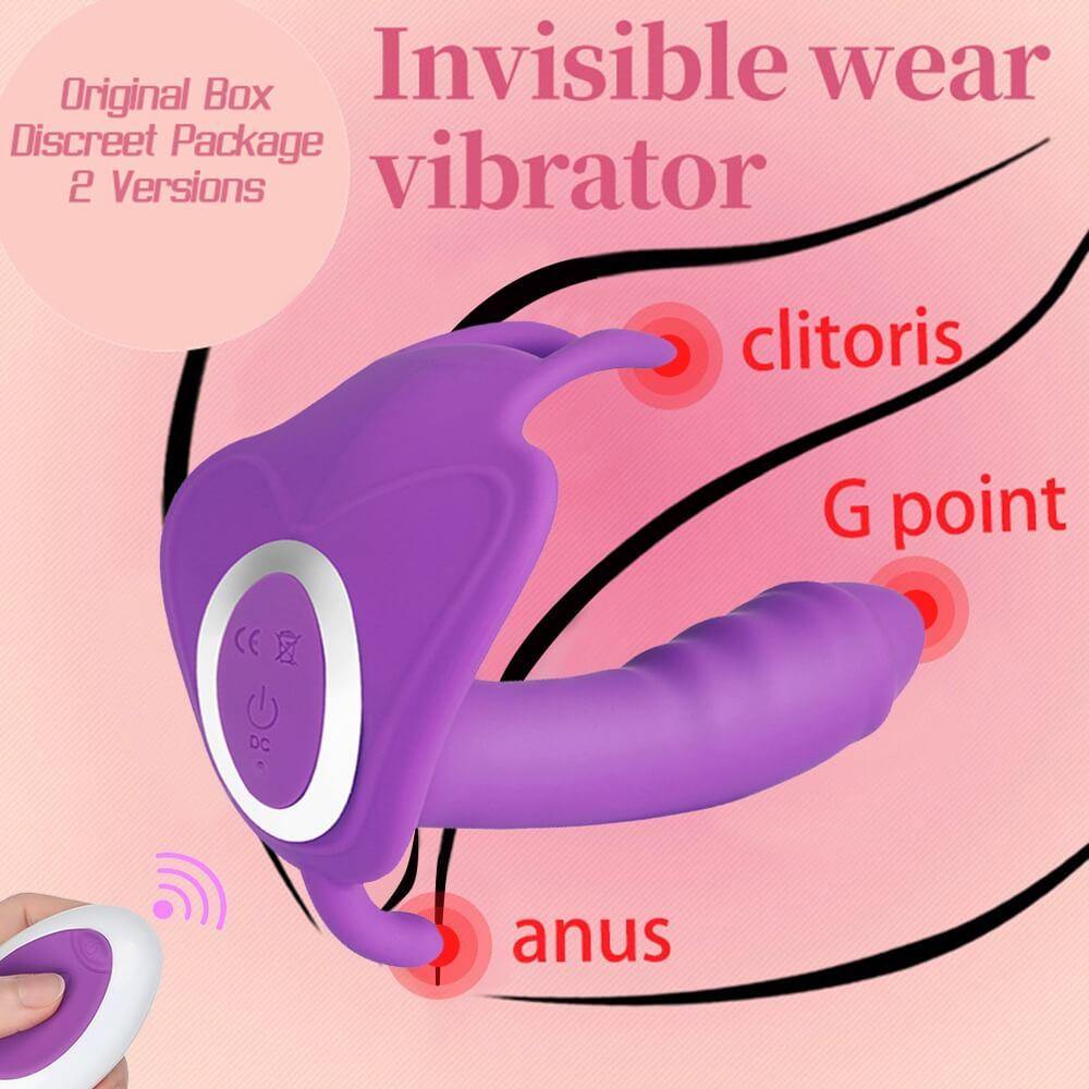 Consolador pequeño con estimulador de clítoris, vibradores pequeño en forma de pene, consoladores en forma de pene con mando a distancia - PARAIRAVENUS.COM