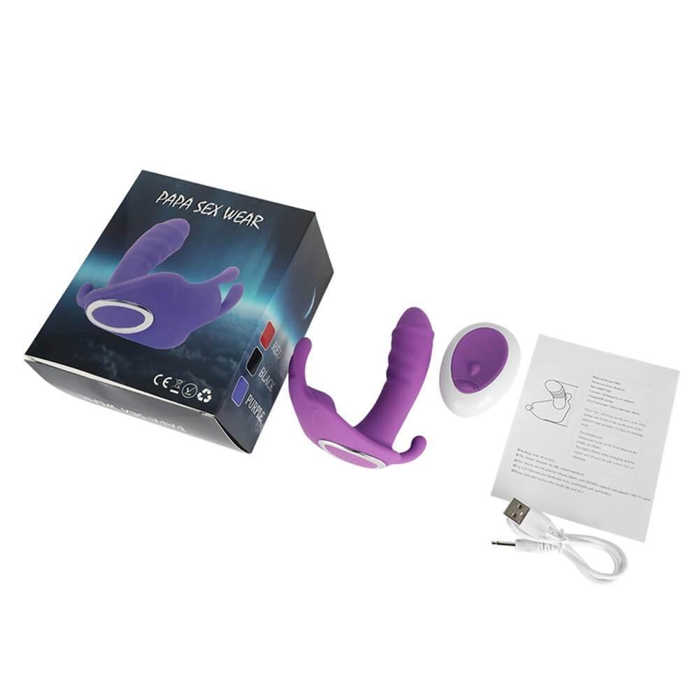 Consolador pequeño con estimulador de clítoris, vibradores pequeño en forma de pene, consoladores en forma de pene con mando a distancia - PARAIRAVENUS.COM