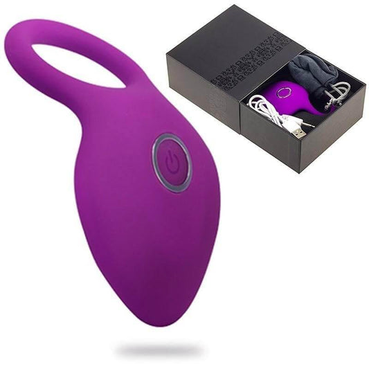 Anillo para el pene con vibrador, anillo de pene retardante para el pene con masajeador de clitoris - PARAIRAVENUS.COM