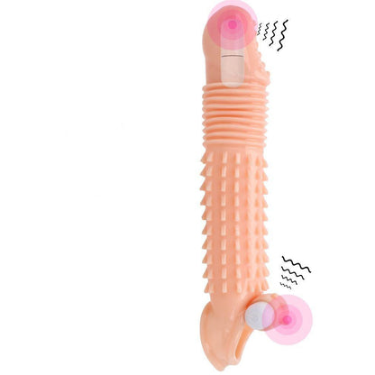 Funda para engrosar el pene, funda de pene con estrias, fundas de pene con vibrador, funda alargador de pene - PARAIRAVENUS.COM