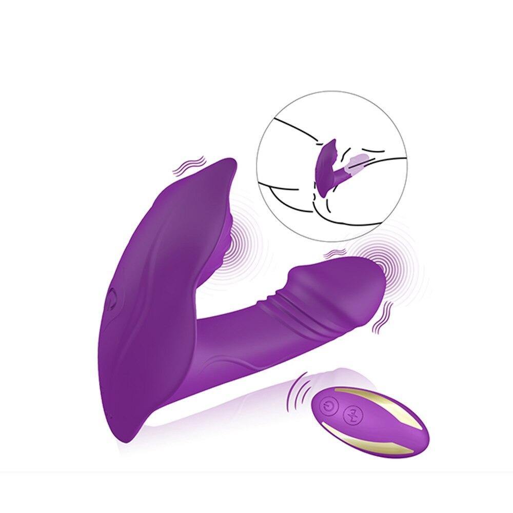 Consolador pequeño con estimulador de clítoris, vibradores pequeño en forma de pene, consoladores en forma de pene con mando a distancia - PARAIRAVENUS.COM