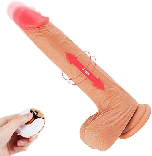 Pene con vibrador realista con ventosa, pene realista con vibrador, pene con mando a distancia - PARAIRAVENUS.COM