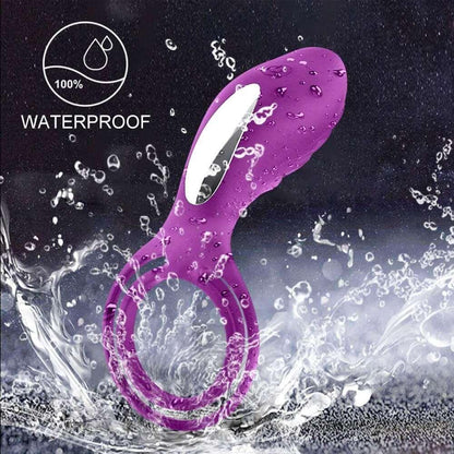 Anillo de pene con vibrador de clítoris con control remoto, anillo para pene con estimulador de clítoris - PARAIRAVENUS.COM