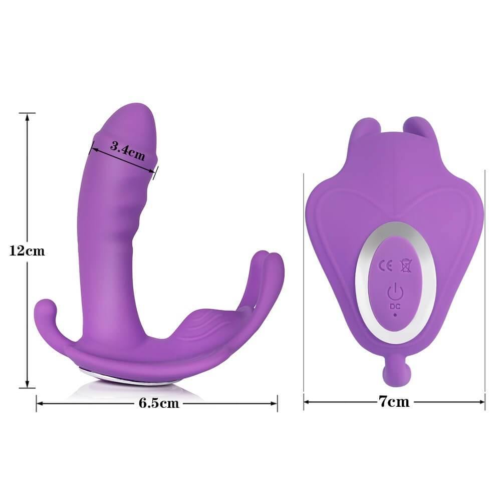 Consolador pequeño con estimulador de clítoris, vibradores pequeño en forma de pene, consoladores en forma de pene con mando a distancia - PARAIRAVENUS.COM