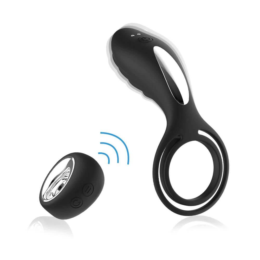 Anillo de pene con vibrador de clítoris con control remoto, anillo para pene con estimulador de clítoris - PARAIRAVENUS.COM