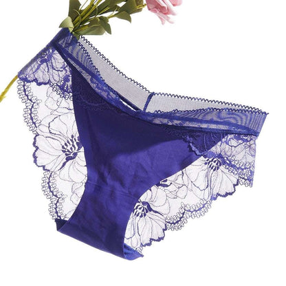 Conjunto de 3 unidades de bragas de encaje sin costuras de seda - PARAIRAVENUS.COM