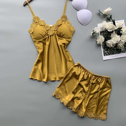 Bata de boda con flores para mujer, ropa de dormir Sexy de encaje, lencería íntima para el hogar, ropa de dormir informal de verano - PARAIRAVENUS.COM