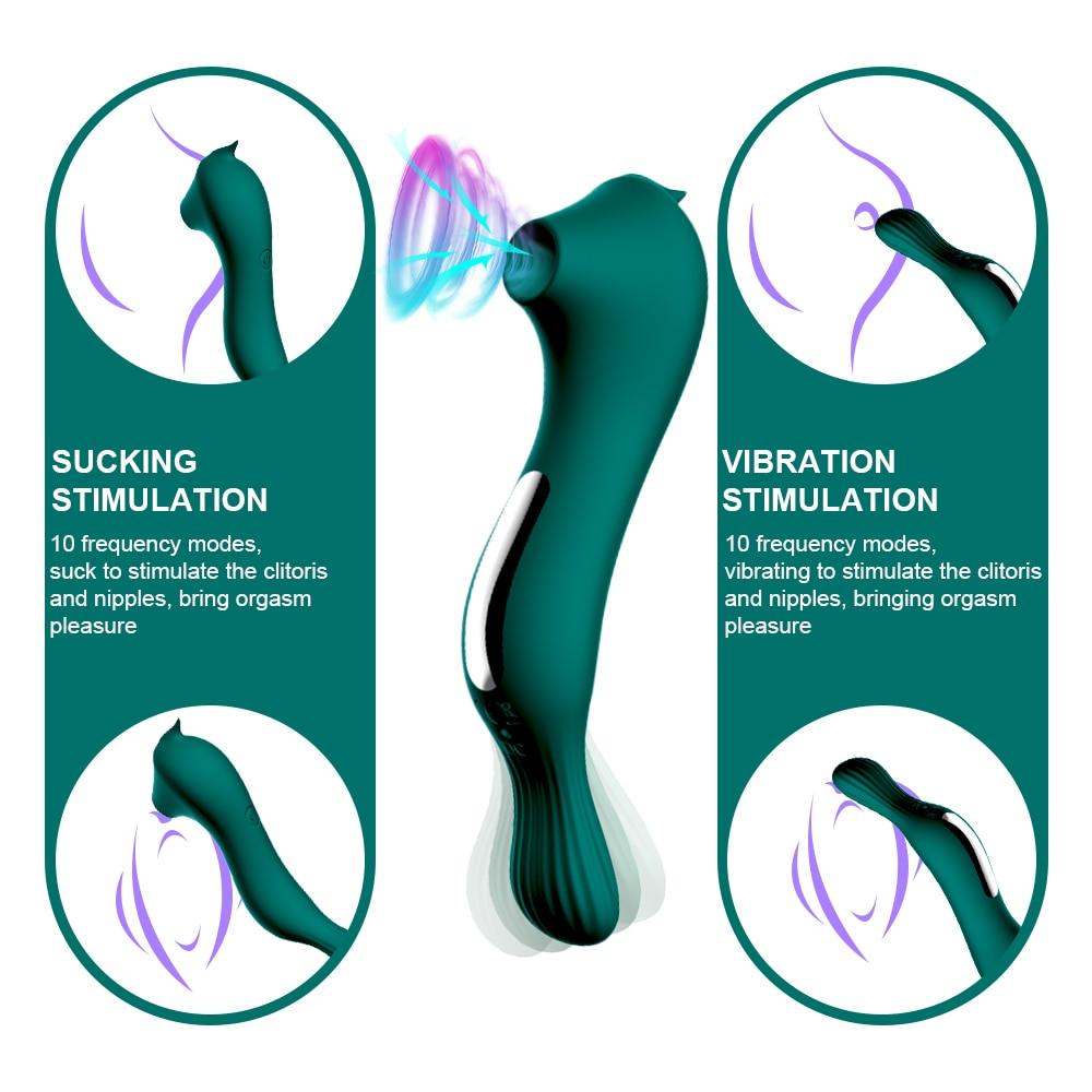 Vibradores de succión 2 en 1 estimulador de clítoris - PARAIRAVENUS.COM