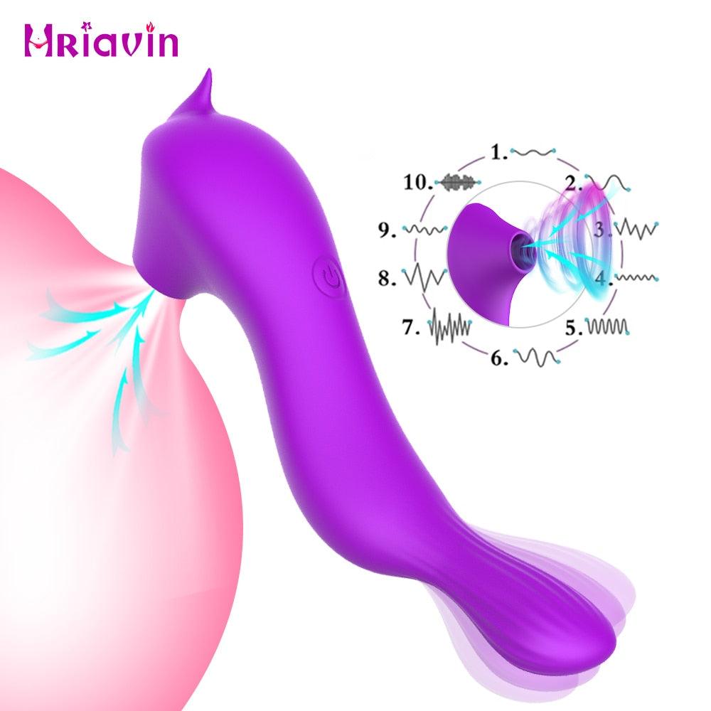 Vibradores de succión 2 en 1 estimulador de clítoris - PARAIRAVENUS.COM
