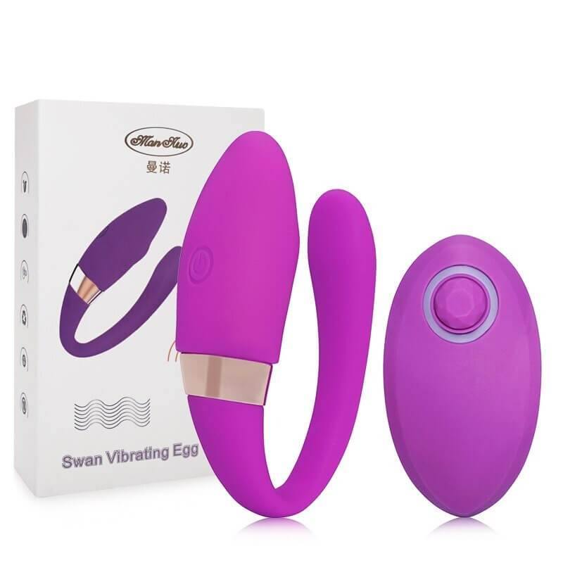 Vibrador de pareja con control remoto, consolador para parejas de doble estimulación con control remoto para parejas - PARAIRAVENUS.COM