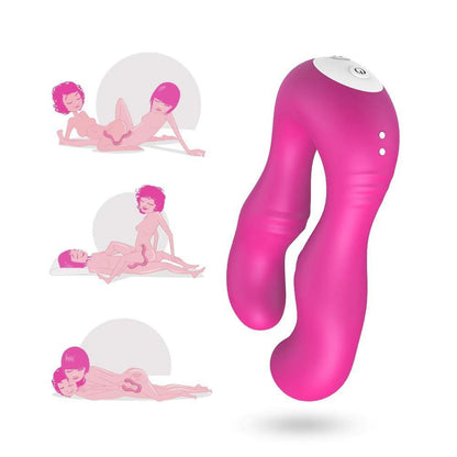 Consolador de doble penetración para mujer con mujer, vibrador de doble cabeza para parejas - PARAIRAVENUS.COM