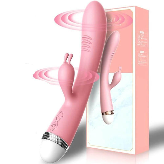 Consolador vibrador potente con estimulador de clitoris, vibrador con masajeador de clitoris - PARAIRAVENUS.COM