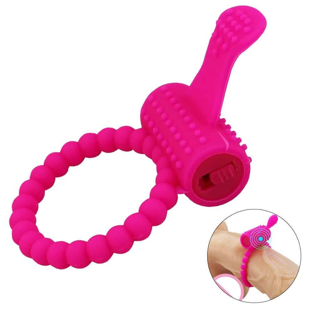 Anillo retardador de eyaculacion con vibrador, anillo para pene con masajeador de clitoris - PARAIRAVENUS.COM