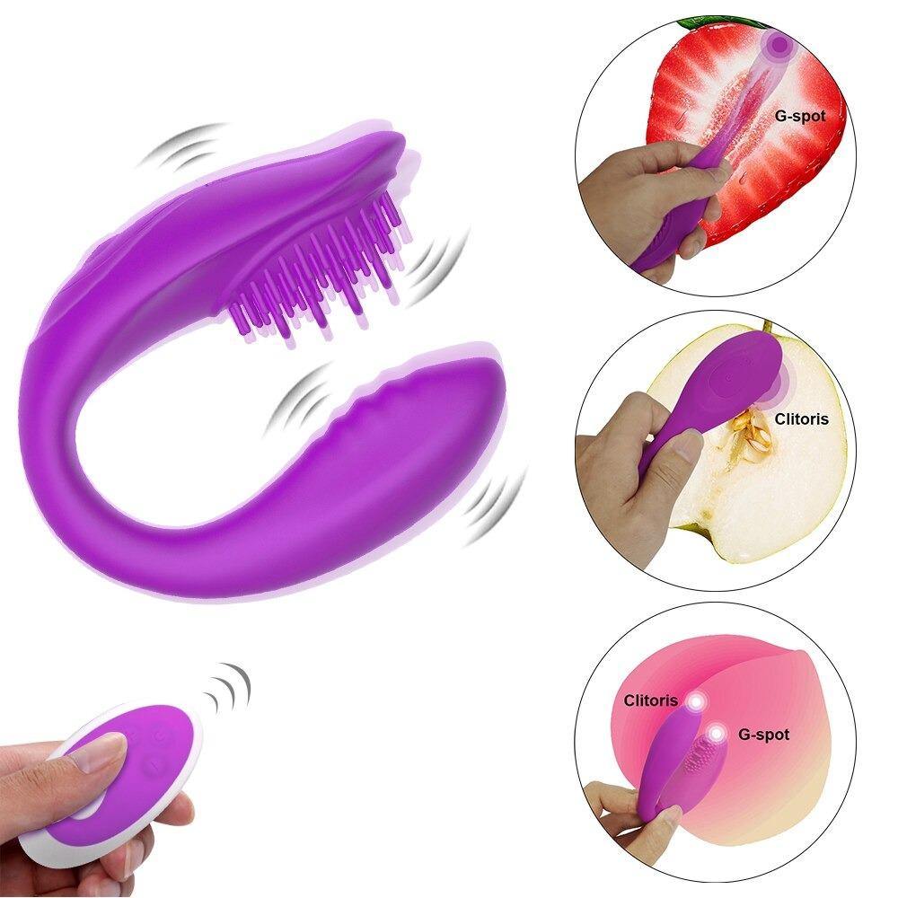 Vibrador para parejas con estimulador clitoridiano - PARAIRAVENUS.COM